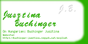 jusztina buchinger business card